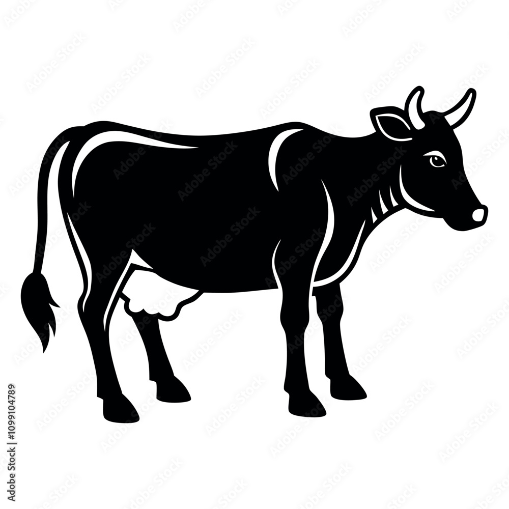 Fototapeta premium Print cow vector isolated on white background