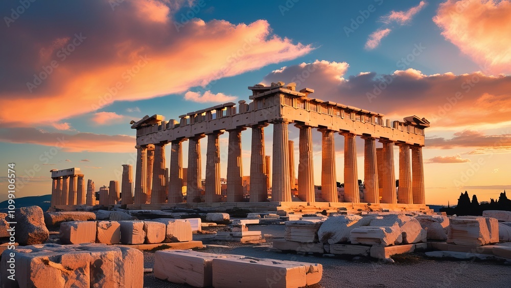 Obraz premium Parthenon, the legendary monument of Athens, Greece