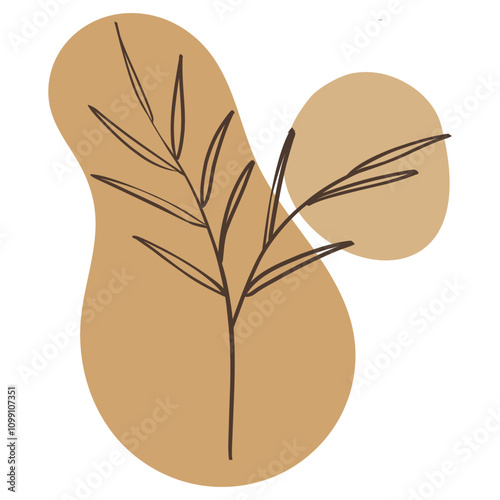 aesthetic shape blob and leaves