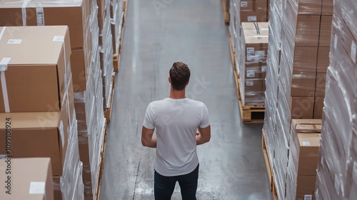 Warehouse Worker Amidst a S...