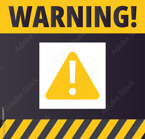 warning sign,Danger, Caution, Attention,Radiation, Keep out and Under construction industrial yellow sign. Warning work danger and attention banner. Perfect for business concepts, backgrounds, label, 