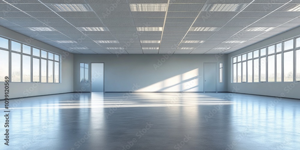 Fototapeta premium Empty Room with Windows