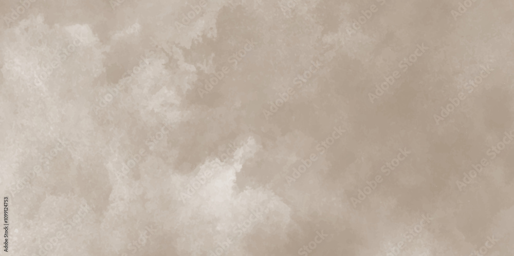 Fototapeta premium Brown watercolour background,Watercolour texture for cards, flyers, poster. Watercolour banner. Stucco. Wall,brown background with gray watercolor grunge velvety texture illustration,