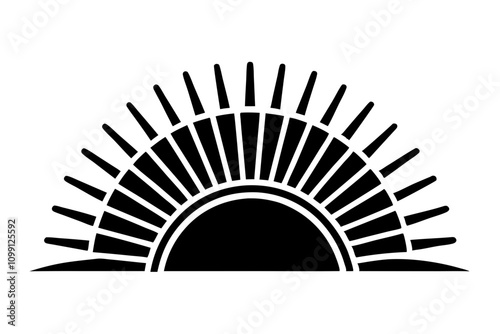 Sun icons vector isolated on white background. Shine sun ray set. Sunshine vector sign. Sunset icon collection. Abstract art.