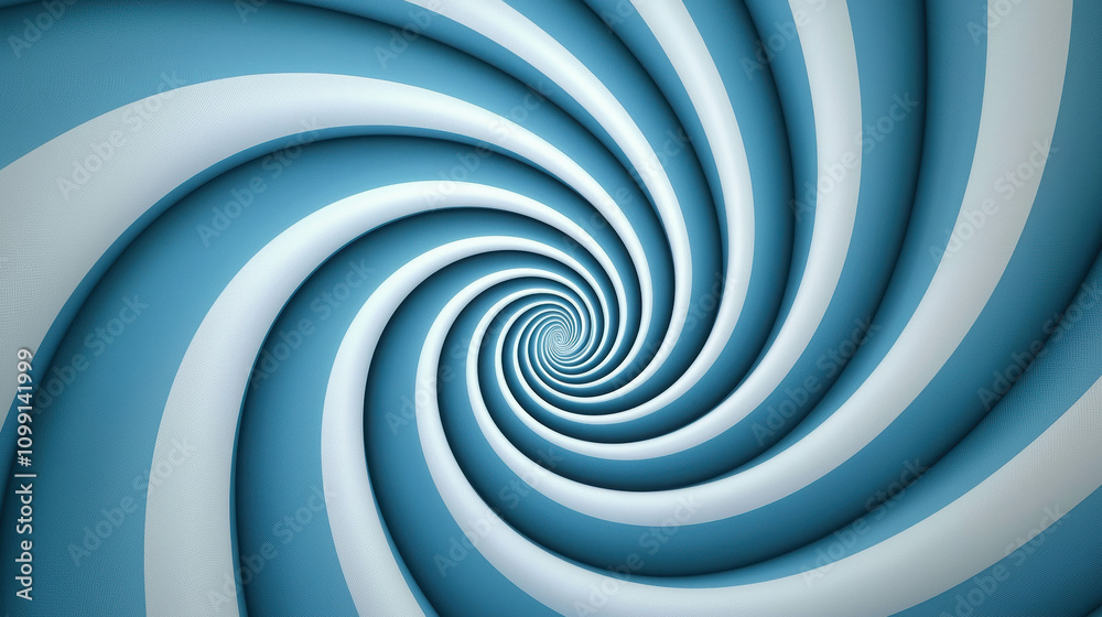 Fototapeta premium Abstract Blue Swirl Pattern in Spiral Motion for Creative Design Backgrounds