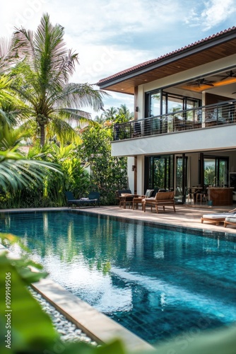 Wallpaper Mural House with swimming pool Torontodigital.ca