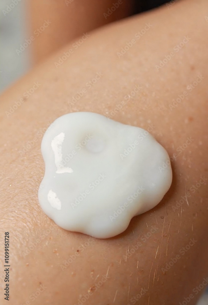 Fototapeta premium Moisturizing cream applied to dry skin for effective hydration and relief