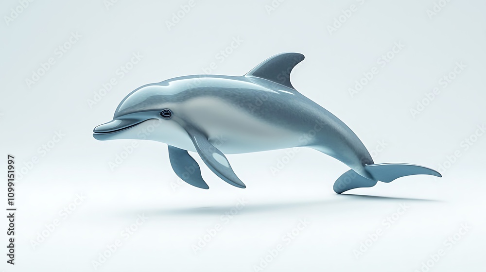 Fototapeta premium Leaping Dolphin Ocean Mammal Aquatic Wildlife D Render