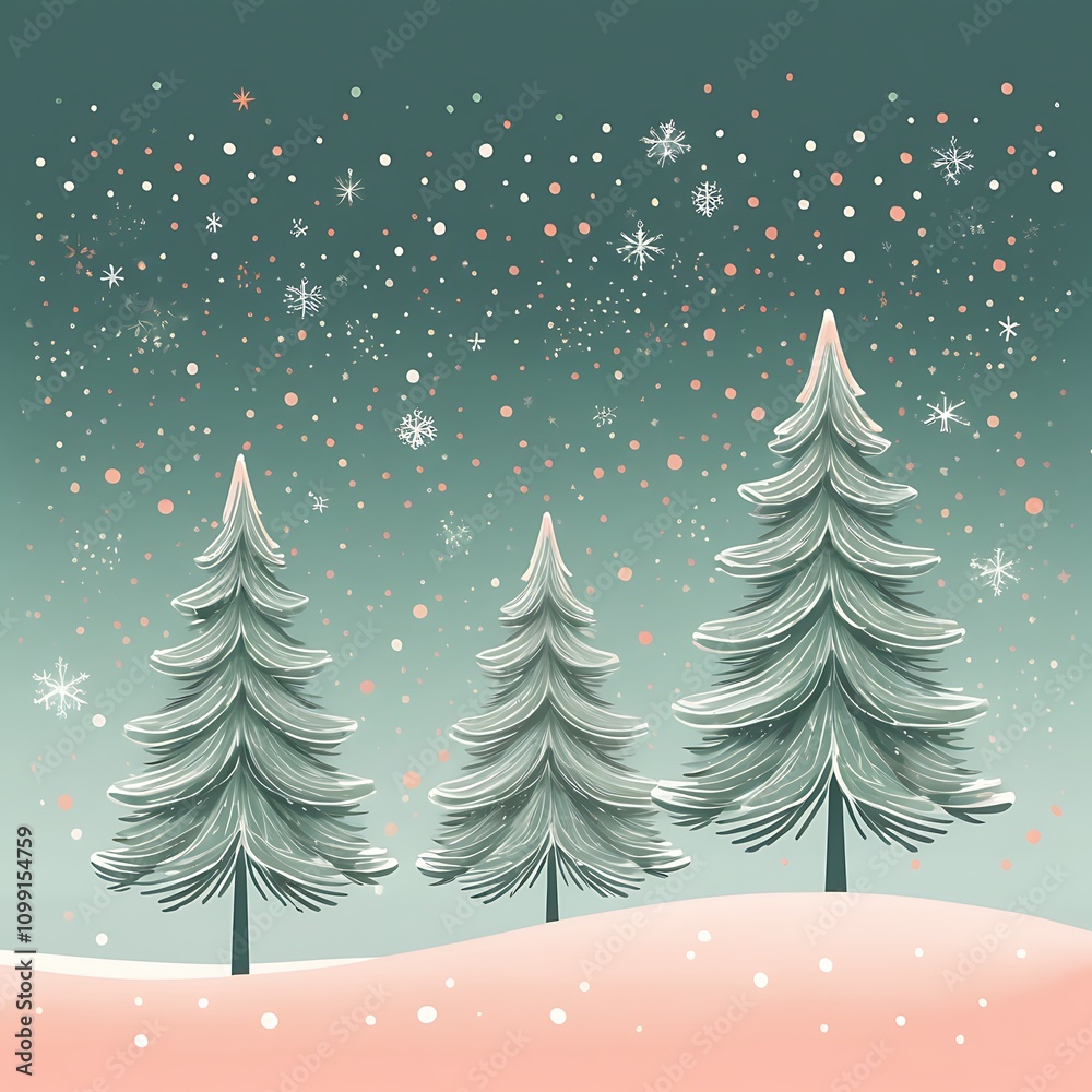 Fototapeta premium winter landscape with trees