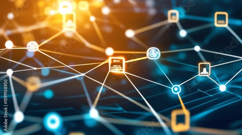 Digital Connectivity and Network Visualization Concept