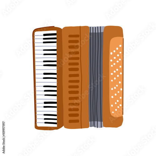 reeds accordion cartoon. keys harmony, melody accordionist, concertina tango reeds accordion sign. isolated symbol vector illustration