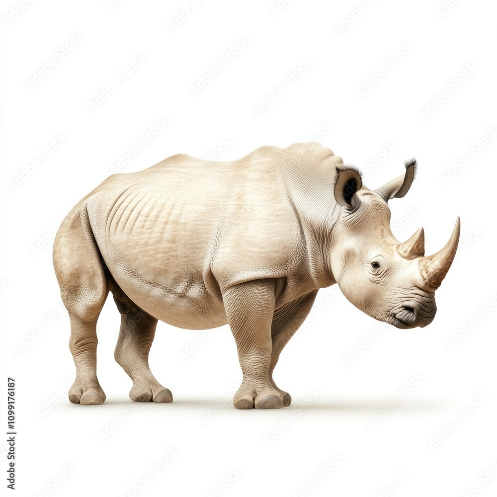 Obraz premium Rhino encounter in nature wildlife photography outdoor adventure close-up view conservation awareness