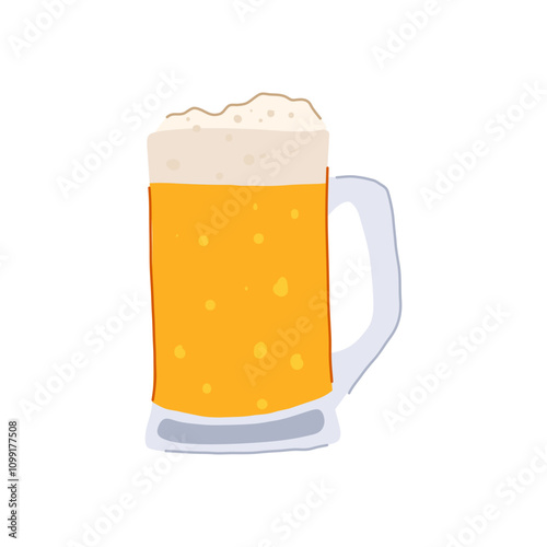 foam beer cup cartoon. cold refreshing, brew ale, lager stout foam beer cup sign. isolated symbol vector illustration
