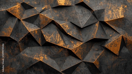 Textured Geometric Background with Rusty Finish