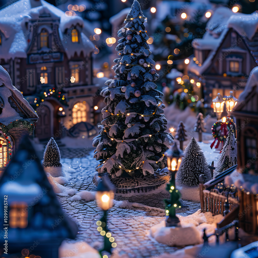 Fototapeta premium christmas tree and decorations