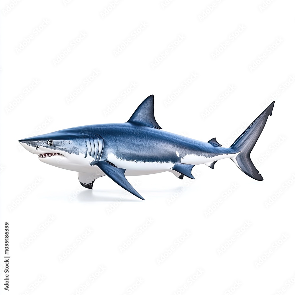 Fototapeta premium Predatory action of a shark underwater habitat marine animal photography ocean environment close-up view aquatic life concept