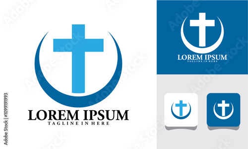religious logo icon set