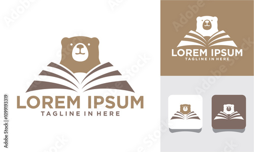 bear logo icon set