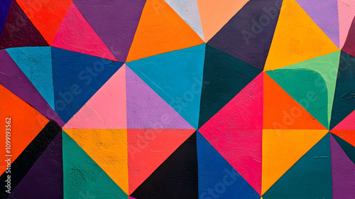 Vibrant Triangular Mosaic