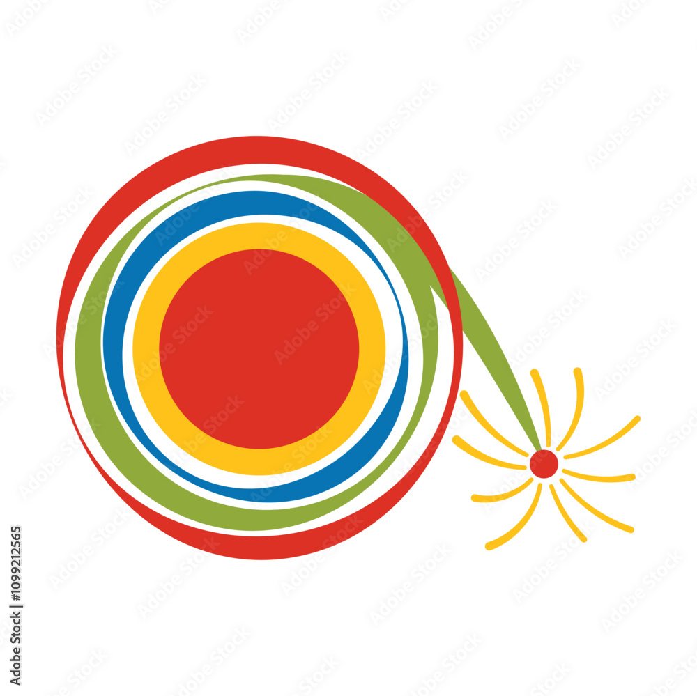 Obraz premium Colorful Firework Vector Illustration - 05