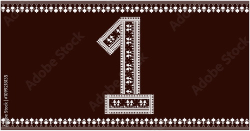 crafted the numbers 1, font to 10 in the traditional Warli font. 1 As she painted, she imagined the numbers coming to life