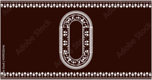 warli painting Harmony,rafted the numbers 0, font to 10 in the traditional Warli font. 1 As she painted, she imagined the numbers coming to life
