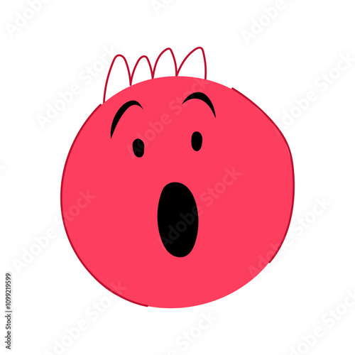 laughter comic face cartoon. funny smile, joke silly, hilarious amusement laughter comic face sign. isolated symbol vector illustration