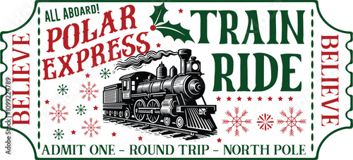 Polar Express svg, Christmas svg, Polar Express, Believe svg, train svg, north pole svg, Polar Express Ticket