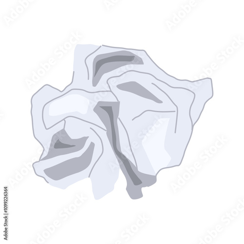 trash crumpled paper balls cartoon. recycle waste, bin toss, flatten wrinkled trash crumpled paper balls sign. isolated symbol vector illustration
