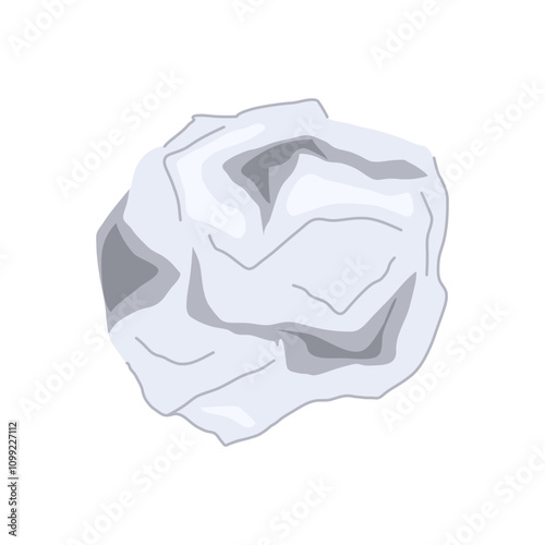 flatten crumpled paper balls cartoon. wrinkled garbage, discard crinkle, scrunch crush flatten crumpled paper balls sign. isolated symbol vector illustration