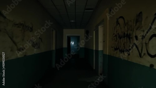 An abandoned building that is rundown and full of vandalism