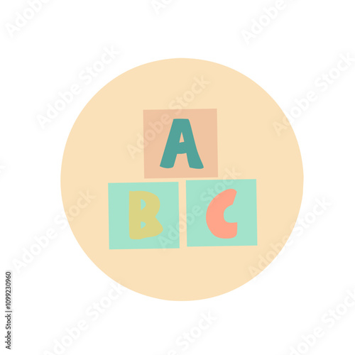 Alphabet cubes icon