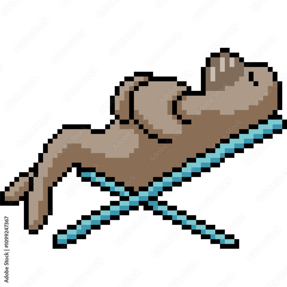 Obraz premium pixel art of seal beach nap