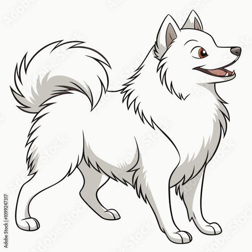 Cute and lovable Alaskan Malamute vector art illustration, perfect for pet-themed designs, prints, and creative projects.