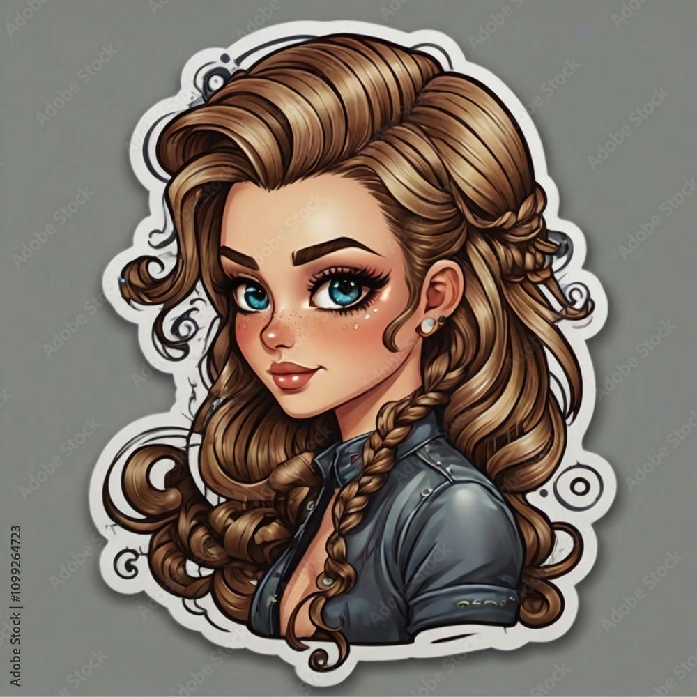 Fototapeta premium woman with hair