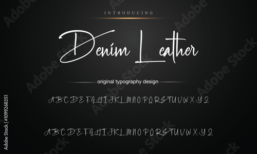 Hand drawn vector alphabet. signature script font. Elegant Signature Font. Best Alphabet Beautiful Calligraphy Signature Font lettering