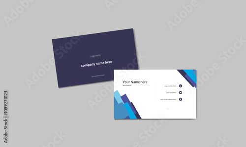 Creative and Professional business/visiting card template . Clean and Minimal Abstract design vector .