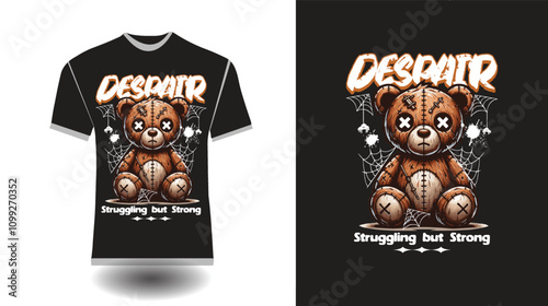 Custom anime graphic typography t-shirt