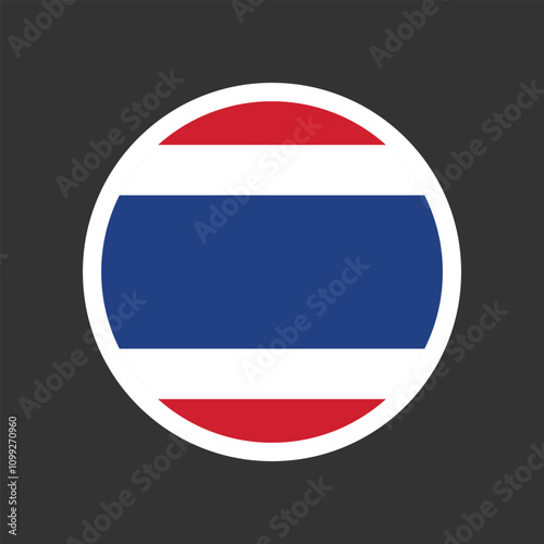 Free Download Circle flag of Thailand patriotic design isolated background. Vector - GFXLoad