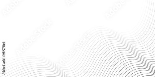 Abstract wavy lines background with smooth curves and gradient effect. Vector illustration