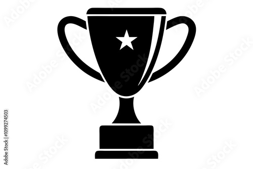 Trophy | isolated silhouette vector illustration on white background