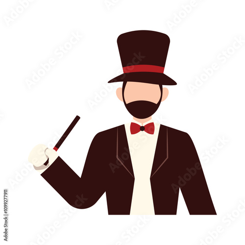Circus Vector Illustration - Magician