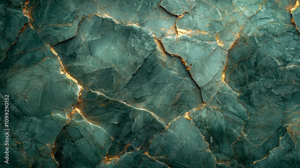 Obraz premium Shimmering Deep Green Marble Background