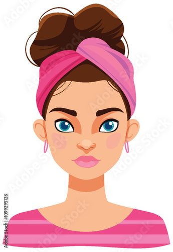 Stylish Woman with Pink Headband