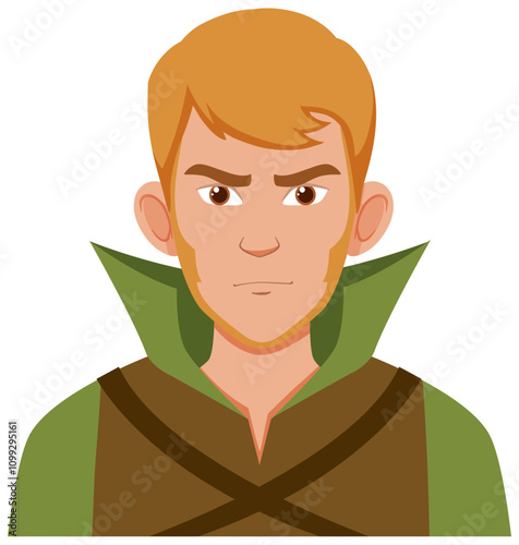 Elf Warrior Portrait Illustration