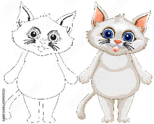 Cute Cartoon Cat Illustration