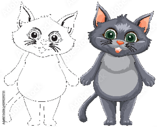 Cute Cartoon Cat Illustration