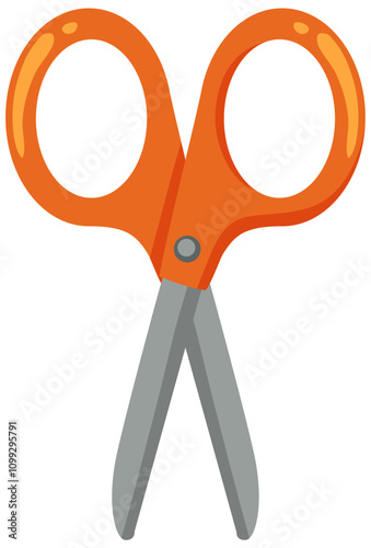 Bright Orange Scissors Illustration