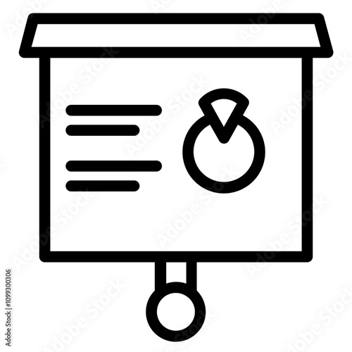 Analytics Flipchart Marketing Line Icon