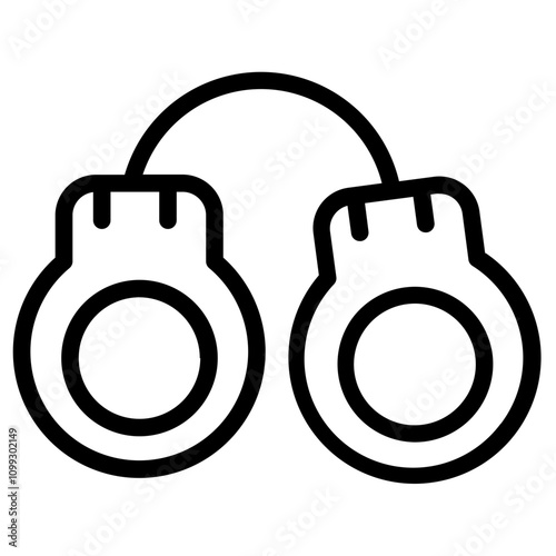Rrest Chain Crime Line Icon